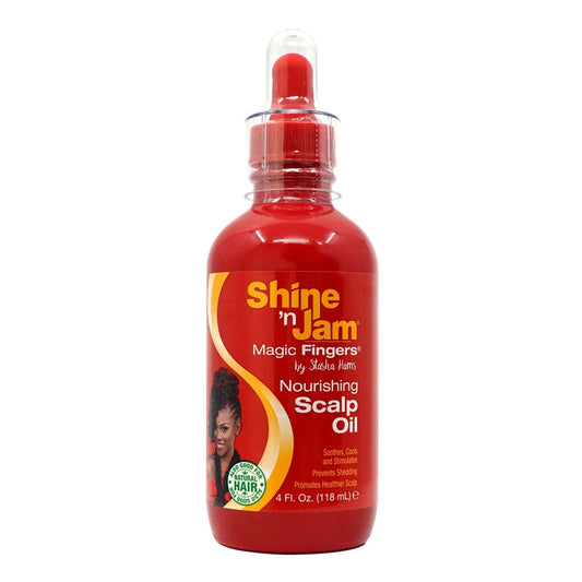 Ampro Shine-N-Jam Magic Fingers Nourishing Scalp Oil, 4 Oz.
