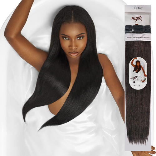 Outre Remi Human Hair Weave Mylk Yaki