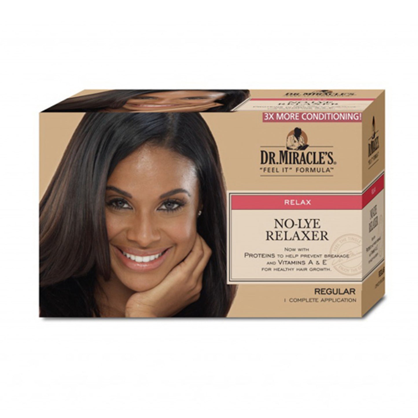 Dr. Miracles No Lye Relaxer, Regular - 1 Kit